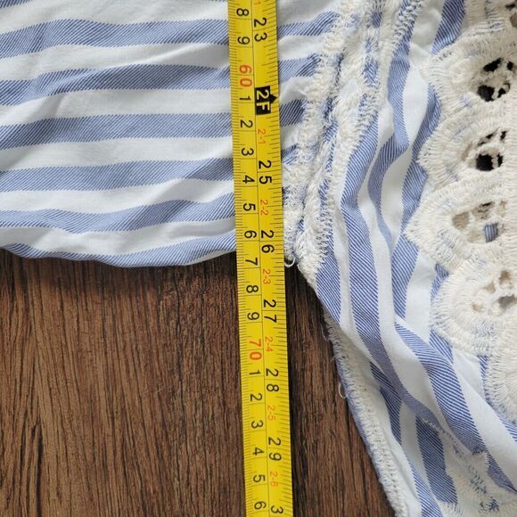 Fabulous MJ New York woman's boho top 100% Cotton No Sz Tag. Cottage Prarie Lace - Picture 10 of 12